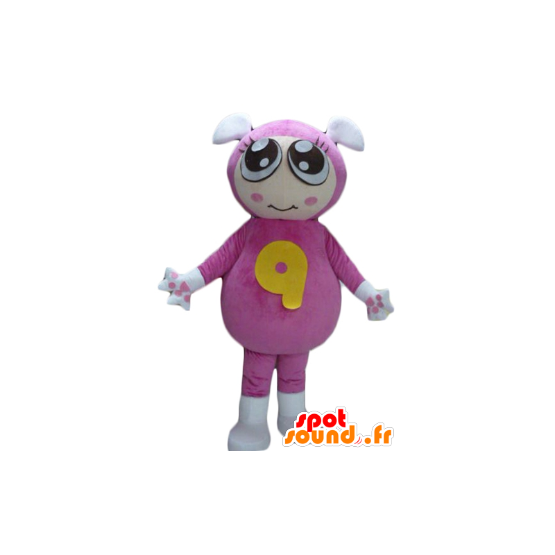 Chica Mascotte con una combinación de color rosa con dos orejas - MASFR24285 - Chicas y chicos de mascotas