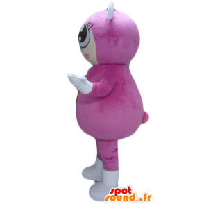 Mascotte girl with a pink combination with two ears - MASFR24285 - Mascots boys and girls