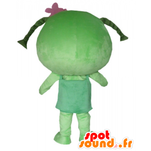 Chica Mascotte con coletas, muñeca verde, gigante - MASFR24287 - Chicas y chicos de mascotas