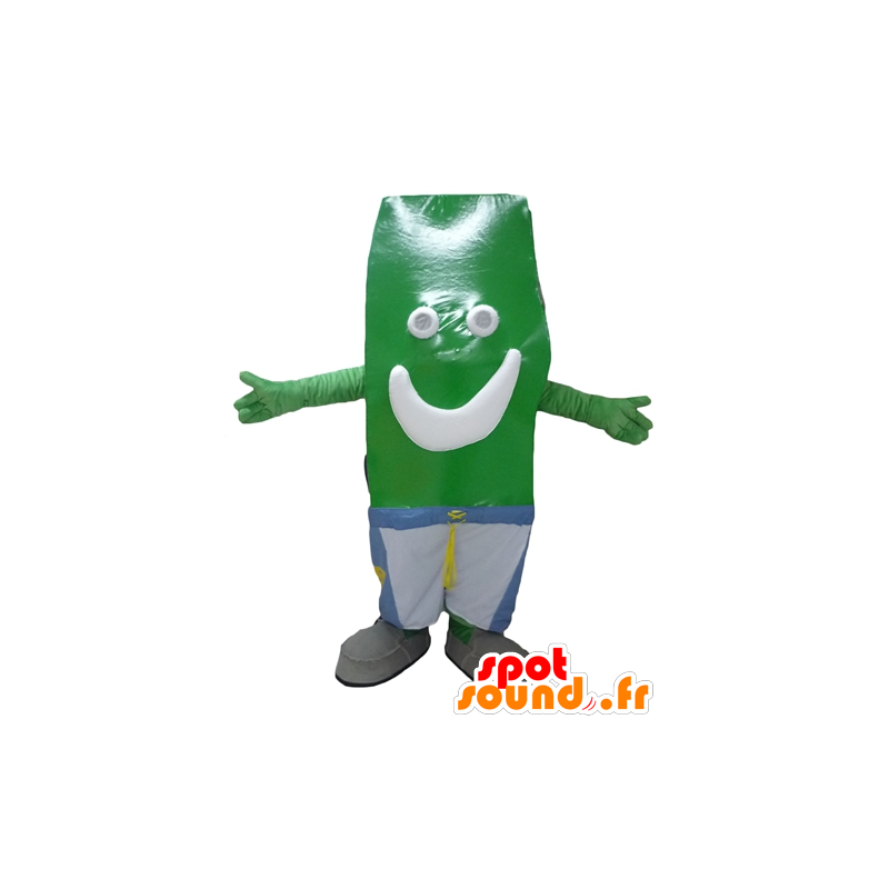 Maskotgrön man, jätte pommes frites - Spotsound maskot