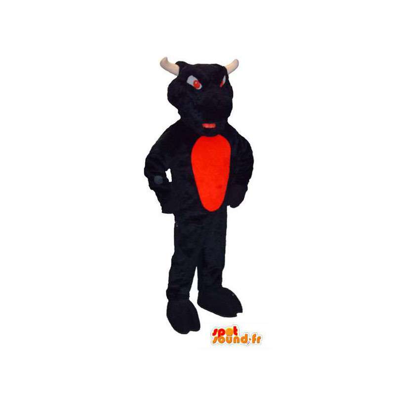 Mascot brown bull with red eyes - MASFR006652 - Bull mascot