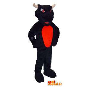 Brun bull maskot med røde øyne - MASFR006652 - Mascot Bull