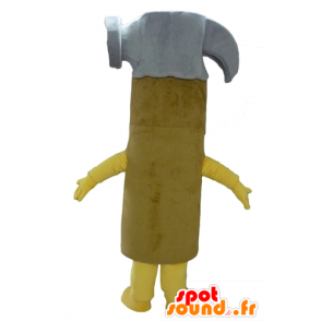 Amarillo mascota de martillo, gris y marrón, gigante - MASFR24290 - Mascotas de objetos