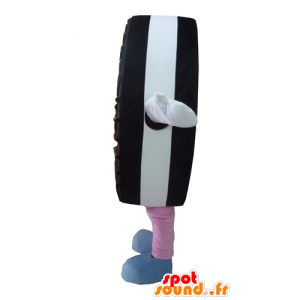 Mascot Oreo, sort kage, rundt - Spotsound maskot kostume