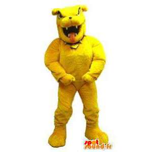 Gelb Bulldogge Maskottchen. Kostüm Bulldogge - MASFR006653 - Hund-Maskottchen