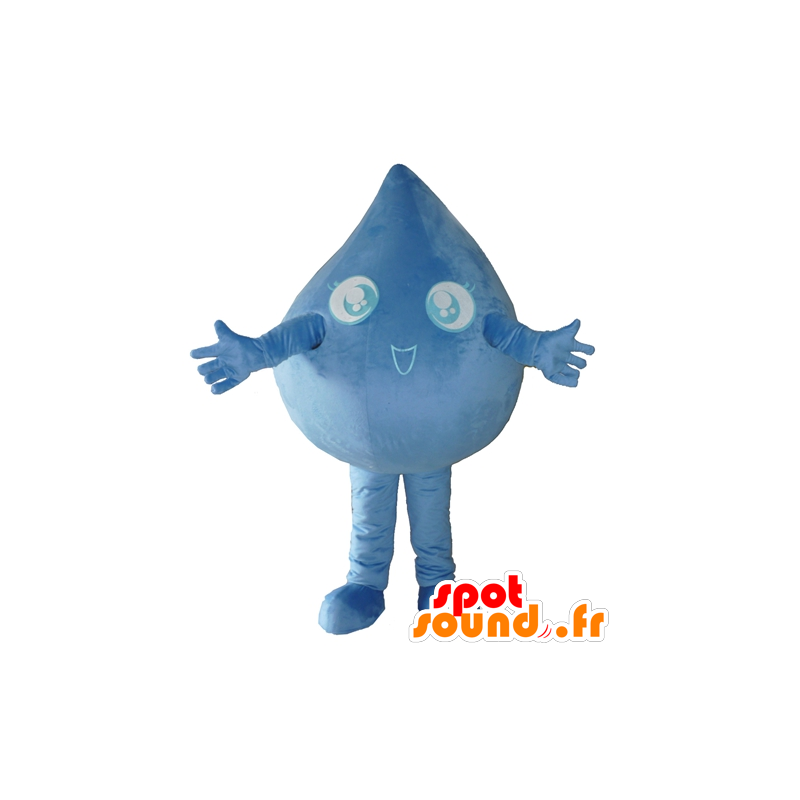 Mascot kapka modré vodě obra - MASFR24293 - Neutajované Maskoti