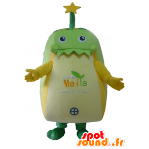 Green muž maskot, žlutý hrách, obří - MASFR24294 - Neutajované Maskoti