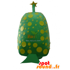 Green muž maskot, žlutý hrách, obří - MASFR24294 - Neutajované Maskoti