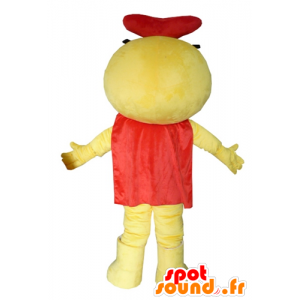 Mascot inseto, boneco, amarelo, vermelho e branco - MASFR24295 - Mascotes não classificados