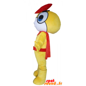 Mascot εντόμων, χιονάνθρωπος, κίτρινο, λευκό και κόκκινο - MASFR24295 - Μη ταξινομημένες Μασκότ