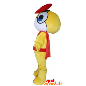 Mascotte insetto, pupazzo di neve, giallo, bianco e rosso - MASFR24295 - Mascotte non classificati