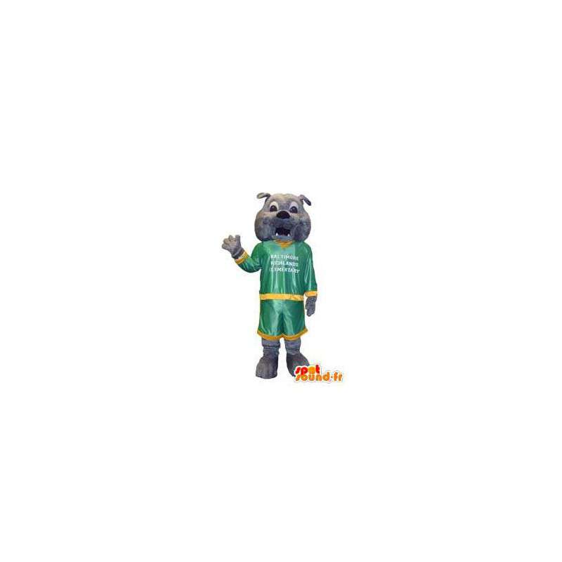 Gray bulldog mascot. Costume bulldog - MASFR006654 - Dog mascots