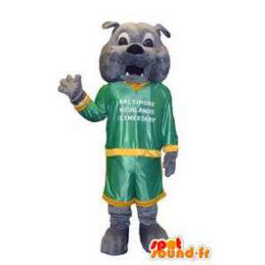 Gray bulldog maskot. Costume bulldog - Hundemaskoter - MASFR006654 - SpotSound.fr