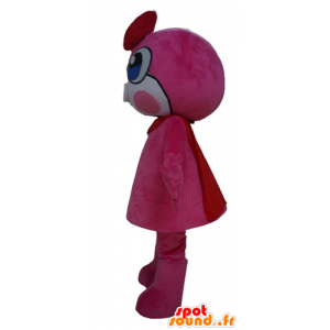 Mascot Roze man met blauwe ogen en een baret - MASFR24296 - Niet-ingedeelde Mascottes