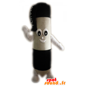 Mascotte de stylo bille noir et blanc, géant - MASFR24298 - Mascottes Crayon