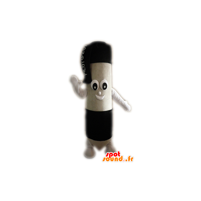 Ballpoint pen mascot black and white giant - MASFR24298 - Mascots pencil