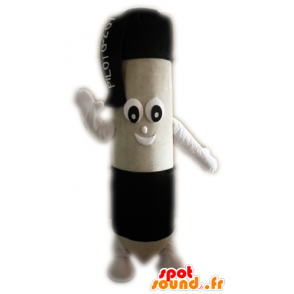 Ballpoint pen mascot black and white giant - MASFR24298 - Mascots pencil