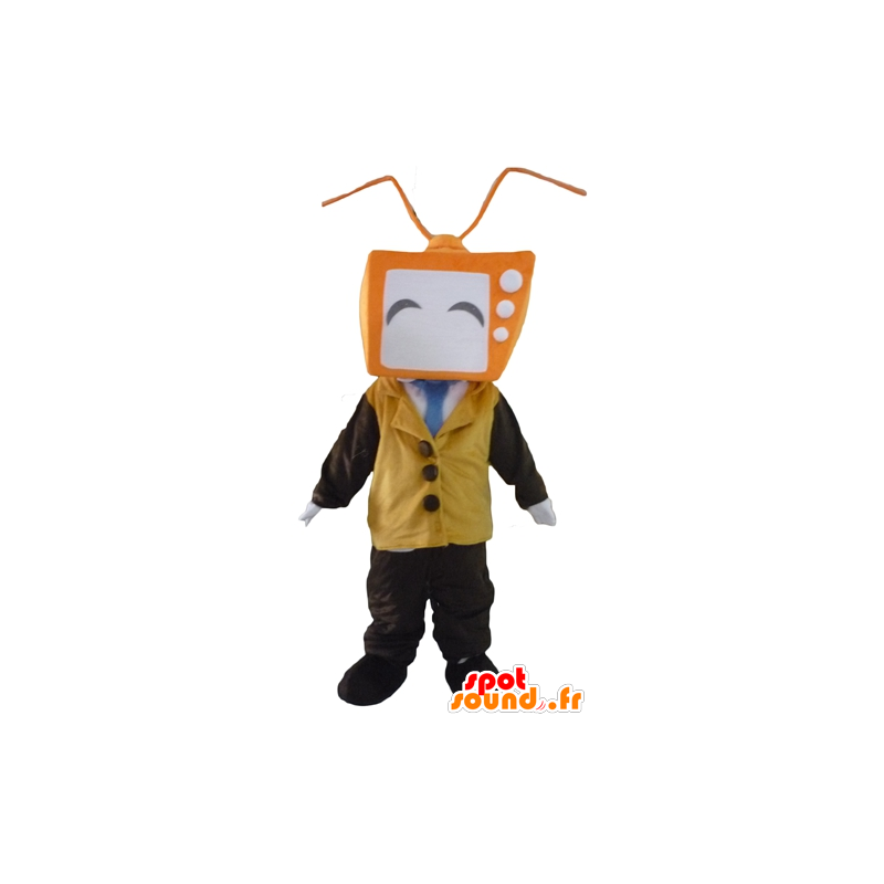 Mascot man with a TV shaped head - MASFR24304 - Human mascots