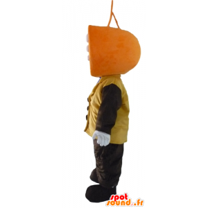 Homem mascote com uma cabeça em forma de TV - MASFR24304 - Mascotes homem