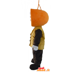 Maskotti mies TV muotoinen pää - MASFR24304 - Mascottes Homme