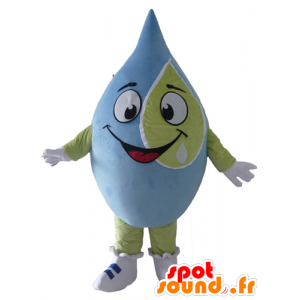 Mascot Riesentropfen, blau und grün, sehr fröhlich - MASFR24305 - Maskottchen nicht klassifizierte