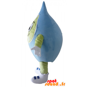 Mascot queda gigante, azul e verde, muito sorridente - MASFR24305 - Mascotes não classificados