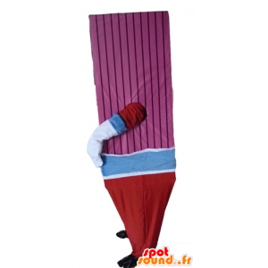 Mascotte gigante biglietto di banca, rosa, blu e rosso - MASFR24306 - Mascotte di oggetti