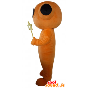 Mascot oranje en zwarte robot, reuze vreemde - MASFR24307 - mascottes Robots