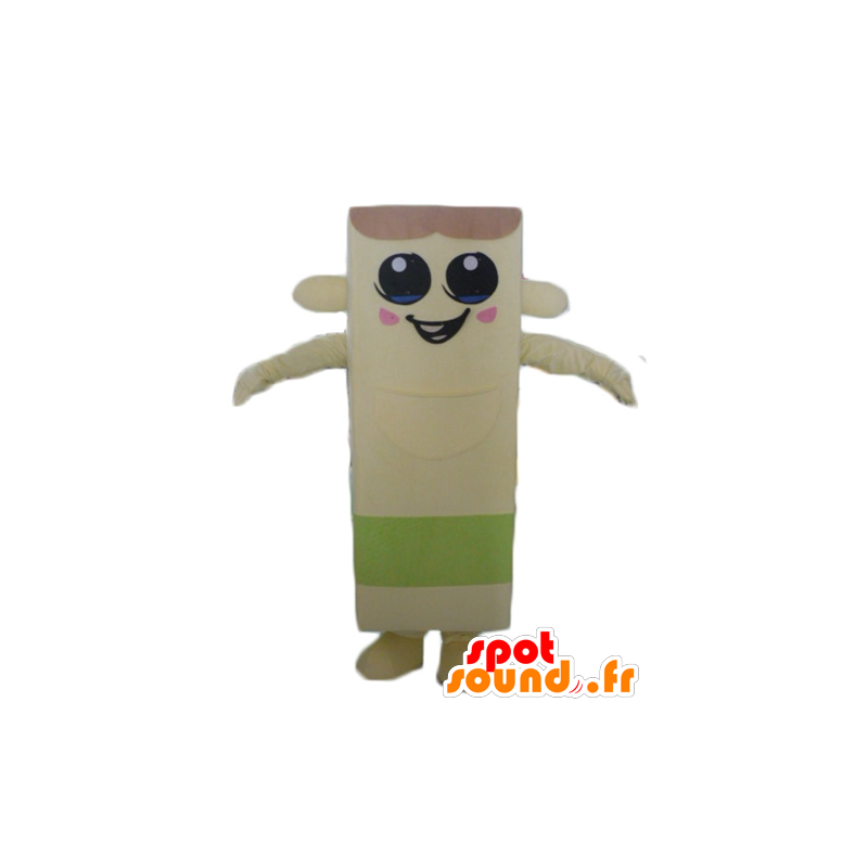 Mascot beige en groen man, reuze gebakken - MASFR24310 - Niet-ingedeelde Mascottes