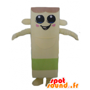 Mascot beige en groen man, reuze gebakken - MASFR24310 - Niet-ingedeelde Mascottes