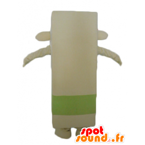 Mascot beige en groen man, reuze gebakken - MASFR24310 - Niet-ingedeelde Mascottes