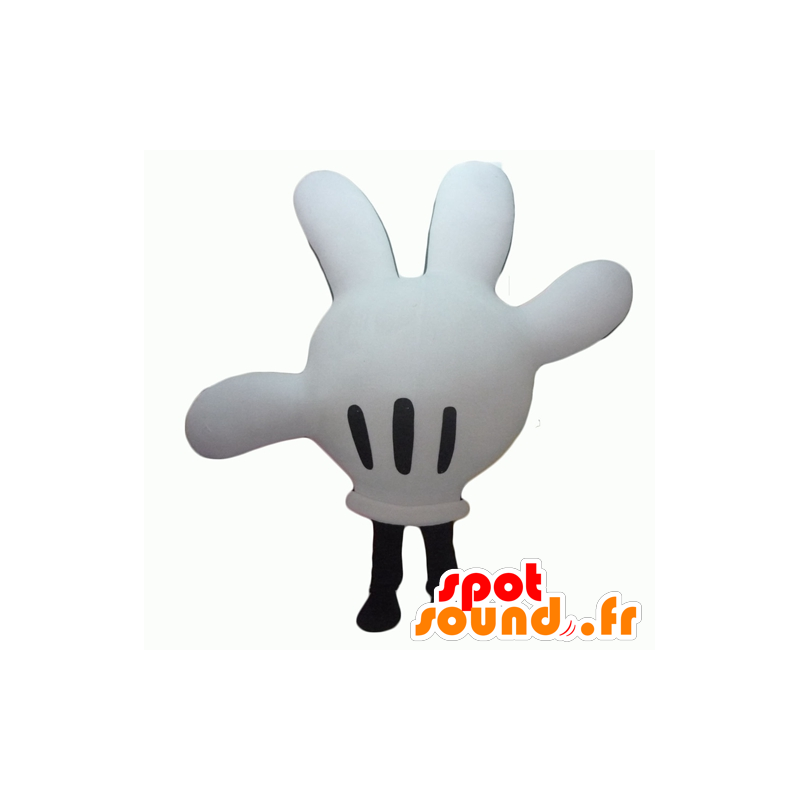 Mascot av hånden av Mickey, hvitt og svart - MASFR24316 - Mikke Mus Maskoter