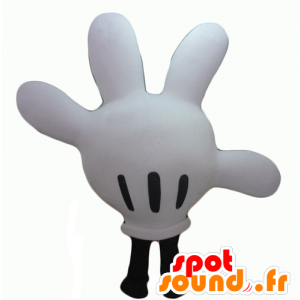 Mascote da mão de Mickey, branco e preto - MASFR24316 - Mickey Mouse Mascotes