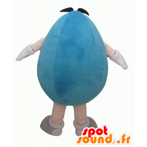 Mascot blauen M & M, riesig, plump und lustige - MASFR24317 - Maskottchen berühmte Persönlichkeiten