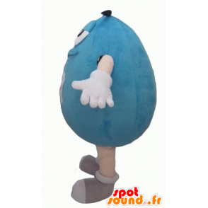 Mascot blauen M & M, riesig, plump und lustige - MASFR24317 - Maskottchen berühmte Persönlichkeiten