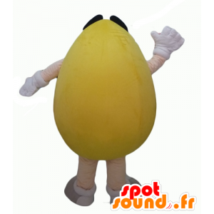 Mascot gelbe M & M, riesig, plump und lustige - MASFR24318 - Maskottchen berühmte Persönlichkeiten