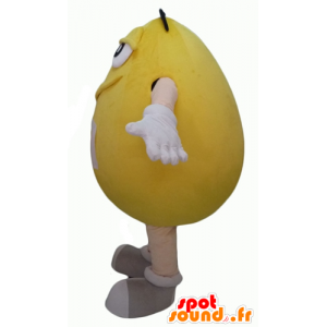 Mascotte giallo M & M, gigante, paffuto e divertente - MASFR24318 - Famosi personaggi mascotte