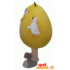 Mascot gelbe M & M, riesig, plump und lustige - MASFR24318 - Maskottchen berühmte Persönlichkeiten