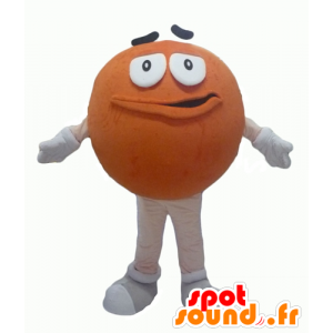 Mascot M & gigante naranja de M, redondo y divertido - MASFR24321 - Personajes famosos de mascotas