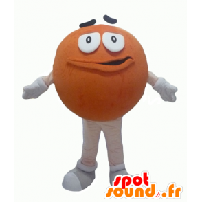 Mascot M & gigante naranja de M, redondo y divertido - MASFR24321 - Personajes famosos de mascotas