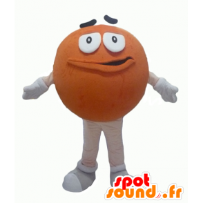 Mascot M & M gigantiske oransje, runde og morsom - MASFR24321 - kjendiser Maskoter