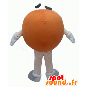 Mascot M & M's giant orange, round and funny - MASFR24321 - Mascots famous characters