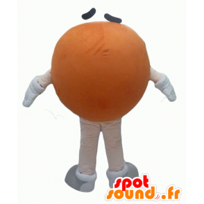 Mascot M & M gigantiske oransje, runde og morsom - MASFR24321 - kjendiser Maskoter