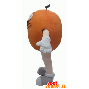 Mascot M & gigante naranja de M, redondo y divertido - MASFR24321 - Personajes famosos de mascotas