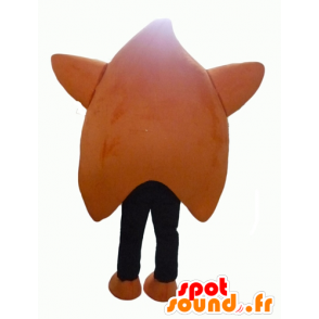 Mascotte d'étoile orange et noire géante et rigolote - MASFR24323 - Mascottes non-classées