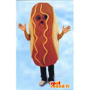 Mascotte de hot dog géant. Déguisement de hot dog - MASFR006663 - Mascottes Fast-Food