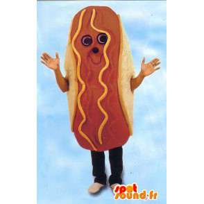 Mascotte reus hot dog. Verhullen hotdog - MASFR006663 - Fast Food Mascottes
