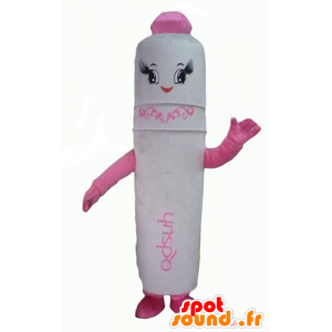 Gigante caneta Mascot, branco e rosa - MASFR24327 - mascotes Pencil