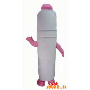 Giant pen Mascot, wit en roze - MASFR24327 - mascottes Pencil