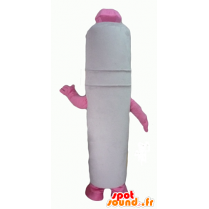 Giganten penn Mascot, hvit og rosa - MASFR24327 - Maskoter Pencil